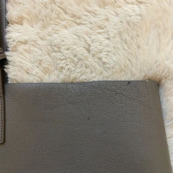 Saint Laurent Grey Shopping Leather Tote